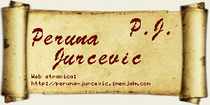 Peruna Jurčević vizit kartica